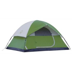 4-Person Dome Camping Tent;  1 Room;  Green