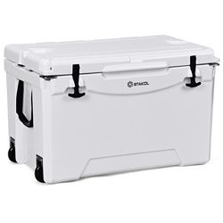 Heavy Duty 80 Quart Cooler 2 Wheels Ice Chest