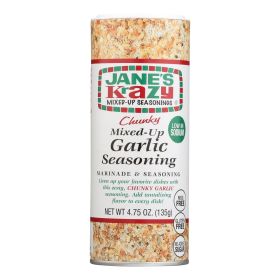 Jane&rsquo;s Krazy Seasonings Mixed-up Chunky Garlic Seasoning - Case Of 12 - 4.75 Oz