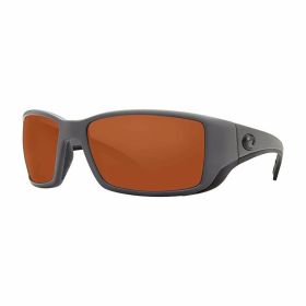 Costa Del Mar BL 98 OCP Blackfin Matte Grey Wraparound Copper 580P Polarized Lens Sunglasses