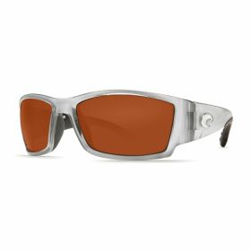 Costa Del Mar CB 18 OCP Corbina Silver Wraparound Copper 580P Polarized Lens Sunglasses