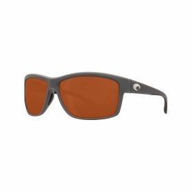 Costa Del Mar AA 98 OCP Mag Bay Matte Grey Square Brown Polarized Lens Unisex Sunglasses