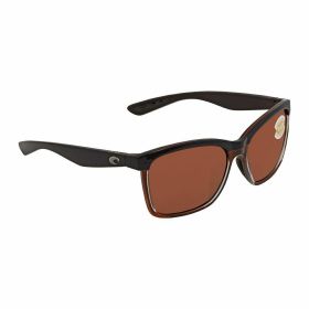 Costa Del Mar ANA 107 OCP Black Square Copper 580P Lens Unisex Sunglasses