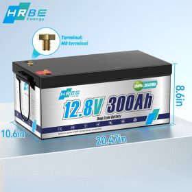 12V 300Ah Lithium ion Battery 6000+ Cycles With 200A BMS, Perfect for Replacing Backup Power,Home Energy Storage and Off-Grid