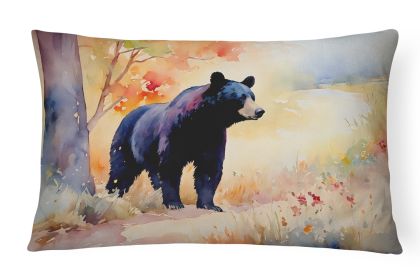 NEW Watercolor Wildlife Throw Pillow Throw Pillow for Indoor Couch Bed Outdoor Patio Washable, American Black Bear 2876,12Hx16W