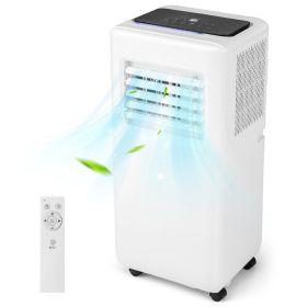 8000 BTU Portable Air Conditioner with Remote Control and LED Digital Display