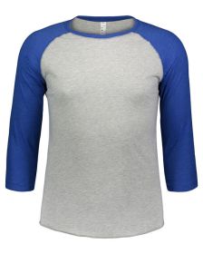 Men's Baseball T-Shirt - NAT HTH/ GRAN HT - M (Color: VN HTH/ VN ROYAL, size: 3XL)