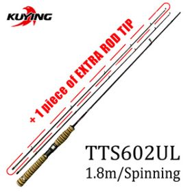 KUYING TETON 1.56m 1.8m 1.86m 1.9m 1.92m 1.98m Super Ultra Soft Light Baitcasting Casting Spinning Lure Fishing Rod Pole Combo (Color: TTS602UL COMBO)