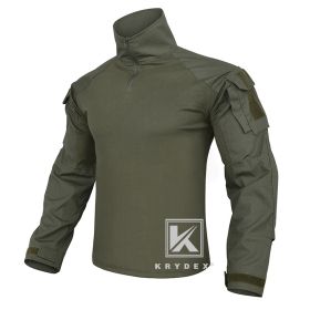 KRYDEX G3 Combat Shirt with Elbow Pads For Hunting Outdoor CP Style Tops Tactical BDU Clothes MC Tiger Stripes Shirts (Color: RG, size: M)