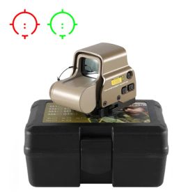 558 Red Dot Sight Holographic Sight Red Green Dot Reflex Sight with Picatinny Weaver 20mm Quick Release Mount (Color: Tan)