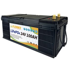 Best-sale 12V 60 80 100 120 200Ah 24V 100Ah LiFePO4 Iron Phosphate Energy Battery With BMS For RV Campers Golf Cart Off-Road (Color: 24v 100Ah 525mm)