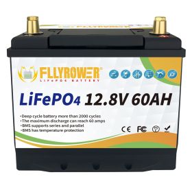 Best-sale 12V 60 80 100 120 200Ah 24V 100Ah LiFePO4 Iron Phosphate Energy Battery With BMS For RV Campers Golf Cart Off-Road (Color: 12V 60Ah238mm)