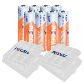 8PCS PKCELL AAA 900mWh battery 1.6V NIZN Rechargeable batteries aaa ni-zn recharge with 2PC AAA/AA battery case /BOX for toys (Nominal Voltage: 1.6V)