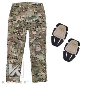 KRYDEX Tactical G3 Combat Pants CP Style BDU Uniform Trousers With Knee Pads For Hunting Outdoor Hiking Men Clothes (Color: MC, size: S(30W))