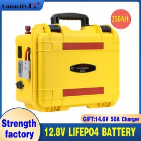 12v 300ah Lifepo4 battery 120ah Rechargeable Battery 200AH Battery Pack 150ah For RV Motor Outdoor Camping Part Solar Inverter (Color: 12VHHS250AHLIFEPO4)