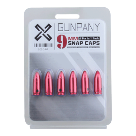 Vector Optics Gunpany 6/12 Pack 9mm Snap Cap Pistol Dry Firing Fake Cartridge For Gunsmithing Training (Color: 6pcs)