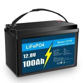 12.8V 100AH 50Ah 30Ah LiFePO4 Battery pack 12V Lithium Iron Phosphate Batteries 4000 Cycles inverter Car lighter Solar duty-free (Nominal Voltage: 12V, Color: 100Ah Battery)