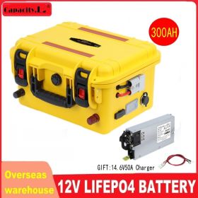 Lifepo4 Battery 12V 100ah 120AH 150ah Rechargeable Battery pack 200ah 250AH300 Bluetooth BMS for Camping Boats Inverter Motor RV (Color: HHS300AH LIFEPO4)