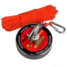 120KG/220KG /300KG/450KG Salvage Magnet Large Neodymium N52 Magnets Magnet Strong Fishing Magnet with Rope Gloves Bag (Color: 300KG, size: magnetic pullforce)