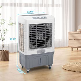 3 in 1 Portable Evaporative Cooler,Indoor,Outdoor,4118CFM Personal Air Cooler,Mechanical control ,13.2 Gal Large Water Tank & Scroll Casters (Color: As shown)