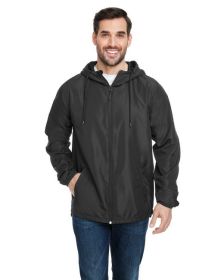 Burnside B9754 Lightweight Windbreaker (Color: STEEL, size: 2XL)