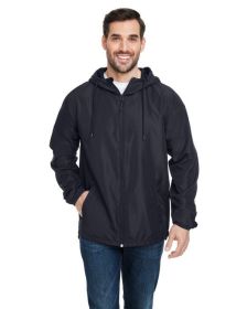 Burnside B9754 Lightweight Windbreaker (Color: Black, size: 3XL)