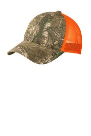 Port Authority Structured Camouflage Mesh Back Cap C930 (Color: Realtree Xtra/ Neon Orange, size: OSFA)