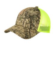 Port Authority Structured Camouflage Mesh Back Cap C930 (Color: Mossy Oak Break-Up Country/ Neon Yellow, size: OSFA)