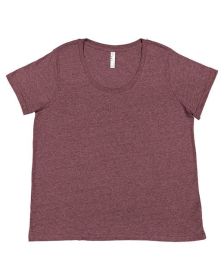 LAT 3816 Ladies' Curvy Fine Jersey T-Shirt (Color: SANGRIA BLACKOUT, size: 26-28)