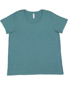 LAT 3816 Ladies' Curvy Fine Jersey T-Shirt (Color: SURF BLACKOUT, size: 18-20)