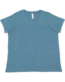 LAT 3816 Ladies' Curvy Fine Jersey T-Shirt (Color: BERMUDA BLACKOUT, size: 26-28)