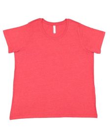 LAT 3816 Ladies' Curvy Fine Jersey T-Shirt (Color: VINTAGE RED, size: 26-28)