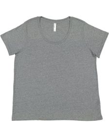 LAT 3816 Ladies' Curvy Fine Jersey T-Shirt (Color: GRANITE HEATHER, size: 26-28)