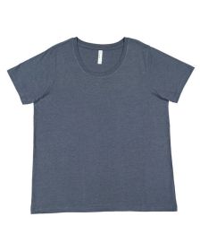 LAT 3816 Ladies' Curvy Fine Jersey T-Shirt (Color: VINTAGE DENIM, size: 26-28)