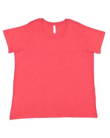 LAT 3816 Ladies' Curvy Fine Jersey T-Shirt (Color: VINTAGE RED, size: 14-16)