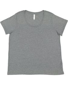 LAT 3816 Ladies' Curvy Fine Jersey T-Shirt (Color: GRANITE HEATHER, size: 22-24)