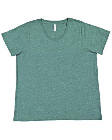 LAT 3816 Ladies' Curvy Fine Jersey T-Shirt (Color: ICE BLACKOUT, size: 26-28)