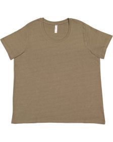 LAT 3816 Ladies' Curvy Fine Jersey T-Shirt (Color: VNT MILITARY GRN, size: 26-28)