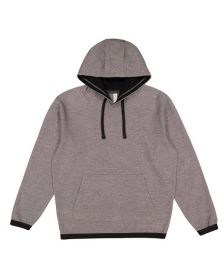 LAT 6996 Adult Statement Fleece Pullover Hoodie (Color: GRANITE HTH/ BLK, size: L)