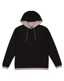 LAT 6996 Adult Statement Fleece Pullover Hoodie (Color: BLACK/ TITANIUM, size: M)