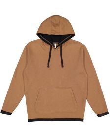 LAT 6996 Adult Statement Fleece Pullover Hoodie (Color: COYOTE BRWN/ BLK, size: XL)