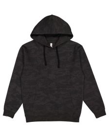 LAT 6926 Adult Pullover Fleece Hoodie (Color: STORM CAMO, size: 2XL)