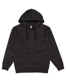 LAT 6926 Adult Pullover Fleece Hoodie (Color: STORM CAMO, size: 3XL)