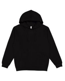 LAT 6926 Adult Pullover Fleece Hoodie (Color: Black, size: 2XL)