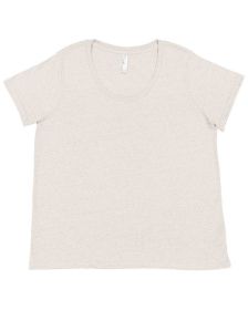 LAT 3816 Ladies' Curvy Fine Jersey T-Shirt (Color: NATURAL HEATHER, size: 14-16)