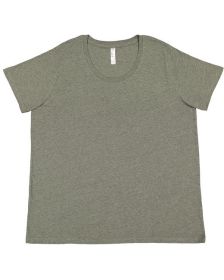 LAT 3816 Ladies' Curvy Fine Jersey T-Shirt (Color: BAMBOO BLACKOUT, size: 14-16)