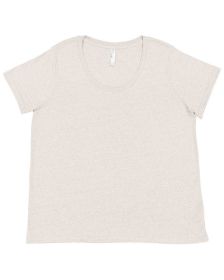 LAT 3816 Ladies' Curvy Fine Jersey T-Shirt (Color: NATURAL HEATHER, size: 26-28)