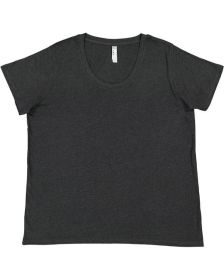 LAT 3816 Ladies' Curvy Fine Jersey T-Shirt (Color: VINTAGE SMOKE, size: 14-16)