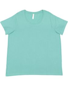 LAT 3816 Ladies' Curvy Fine Jersey T-Shirt (Color: SALTWATER, size: 14-16)