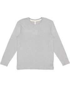 LAT 6918 Men's Fine Jersey Long-Sleeve (Color: HEATHER/ NATURAL, size: 3XL)